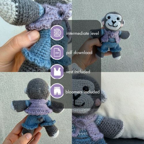 Gloria Gorilla Crochet Pattern PDF