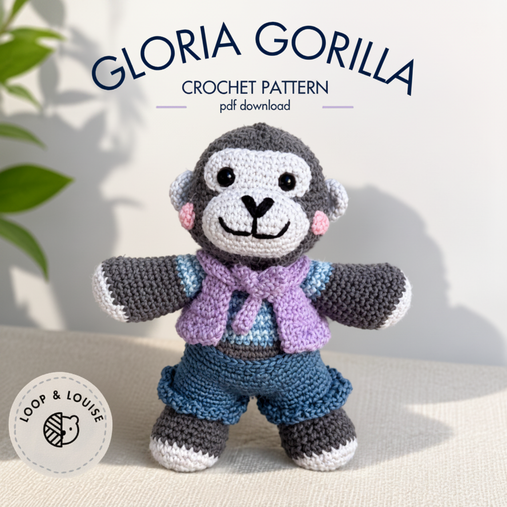 Gloria Gorilla Crochet Pattern PDF